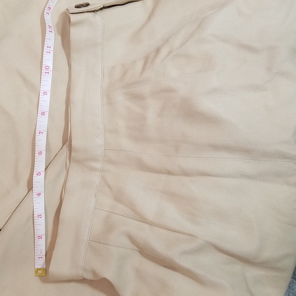 100% pure silk Ports International high waisted wide leg trousers side buttons - Picture 12 of 13